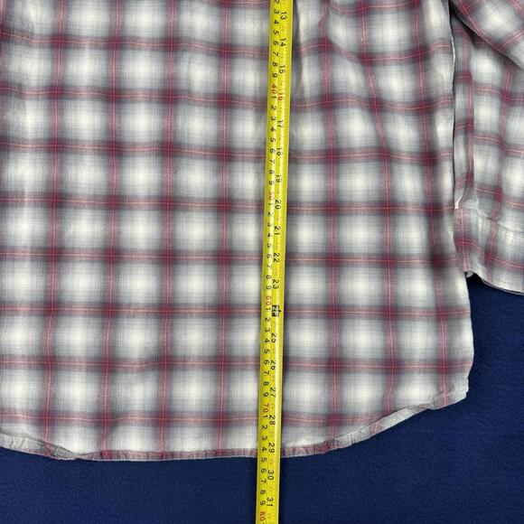 Vintage 90s Levis Orange Tab Plaid Long Sleeve Western Shirt Men Size L Cotton - Picture 7 of 9